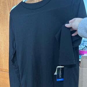 Cuddl Duds Boys Black Long Sleeve Tee